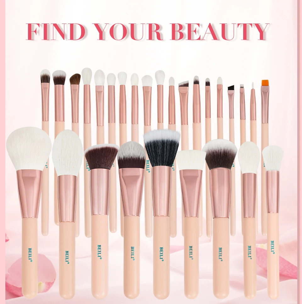 Pink Makeup Brushes Set goat hair Powder Foundation 3 H2cc684f75ba34c338a9f4bed2b32552b1
