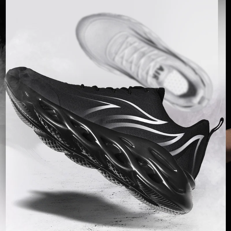 Пожарная Мужская беговая Обувь, трендовая сетчатая Нескользящая мужская спортивная обувь, тренировочная обувь Zapatillas Hombre, мужская спортивная обувь, Solf