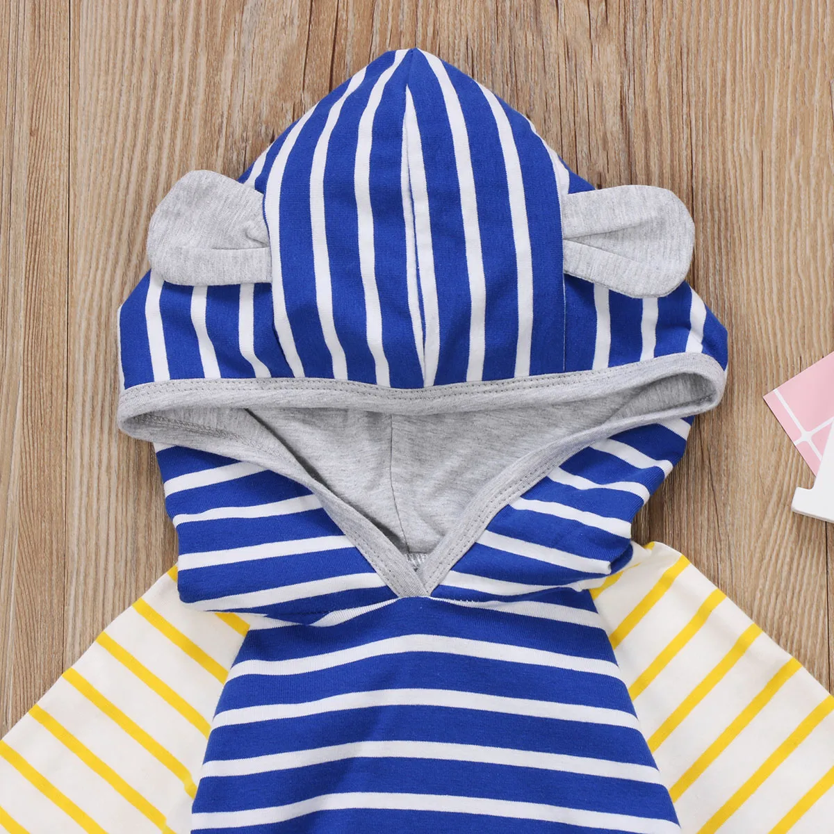 cute Newborn Baby Boys Girls autumn outfits long striped sleeve Hooded Sweatshirt long Striped Pants Outfit Set Clothes for baby
