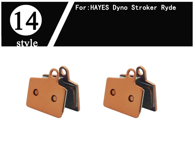 Style 14 2pair 2 пары MTB горный велосипед дисковые Тормозные колодки для Hayes Sole MX2 GX2 JAK-5 Dyno Stroker Ryde HFX-Mag HFX-9 MX1 серии металл - Цвет: Style 14 2pair