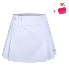 Женские спортивные юбки для тенниса, юбки для бадминтона, дышащие, быстросохнущие, эластичная талия, одноцветная Спортивная юбка для тренировок