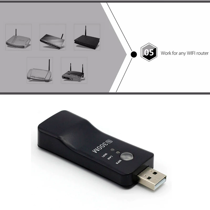 Практичный Беспроводной USB 300 м Wi Fi ретранслятор для ТВ Вай Фай адаптер сети Ethernet