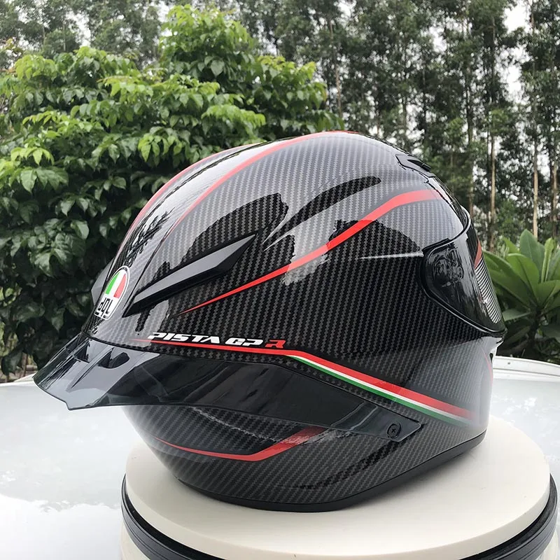 Новое поступление черно-красный траектория Полный мотоциклетный шлем casco мотоциклетный шлем Летний сезон большой задний спойлер шлем
