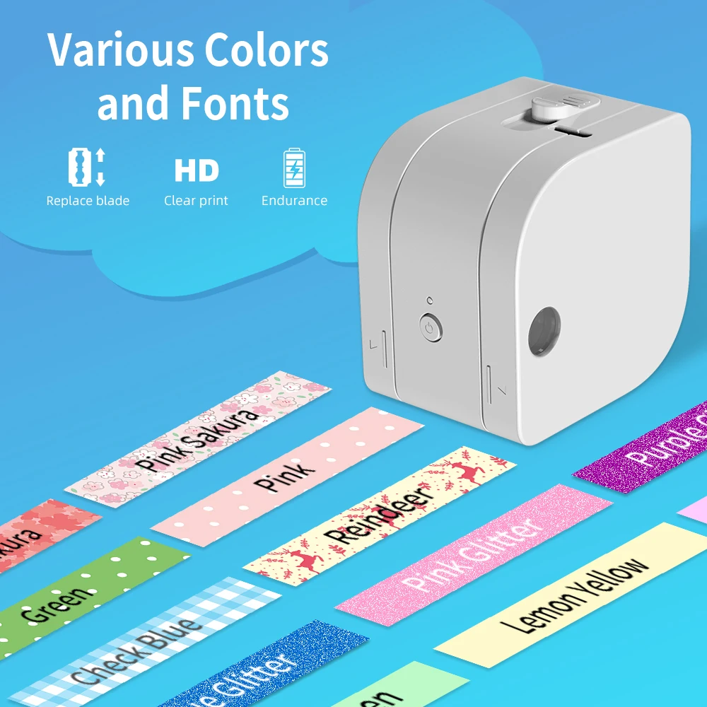 best mini photo printer for iphone Phomemo P12 Label Maker Wireless Mini Label Maker Machine Support Multiple-Material Label Tapes for Home & Office Organization mini portable printer for phone