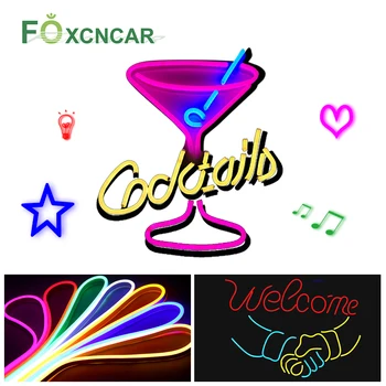 

Neon Tube LED Under Cabinet Light Strip Tape With Power Plug Neon Sign Colorful Rainbow LED Light for Kids Room Home Wall Decor