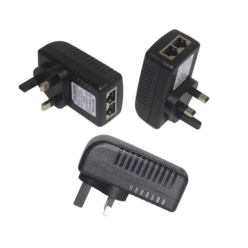 HKBTM POE Injector 48V 24V 12V 24W EU US UK AU Plug  For CCTV  IP Camera Power Supply Ethernet Adapter Phone AP 5