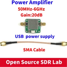 50M-6GHz Low Noise RF Verstärker Ultra Breitband Gain 20dB MicroUSB Netzteil