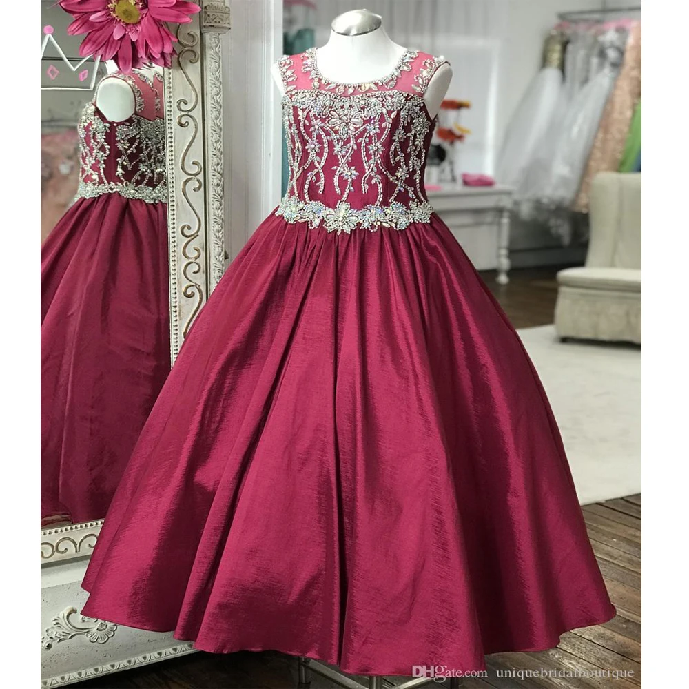 Burgundy Junior Pageant Dress 2021 