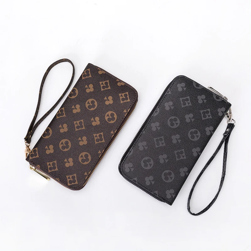 Cartera de gran capacidad para mujer, bolso de mano para presbicia, de sección larga, monedero Wild