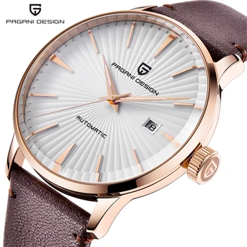 

PAGANI Design Brand Men Mechanical Watch Waterproof Leather Business Casual Automatic Date Watch Male Clock relogios masculinos