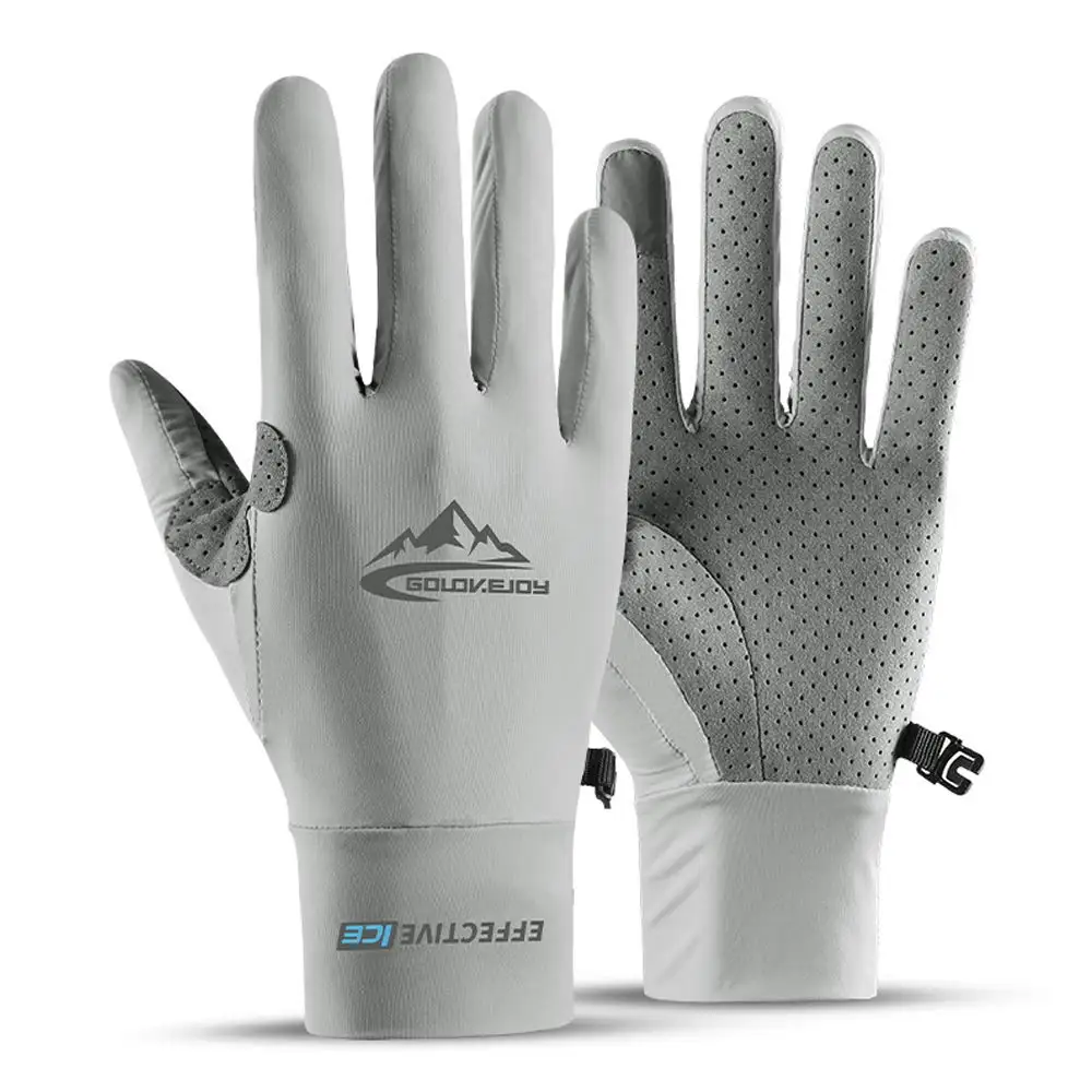 

Sping Summer Ice Silk Cycling Gloves Seektop UV Protection Fishing Gloves Cooling UPF50 Sun Gloves Men Women for Hiking Driving