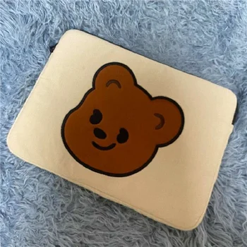 

Korea Cute Bad Bad Bear Tablet Computer Bag Notebook Bag For iPad Storage Bag 11 13 15 Inch Liner Bag