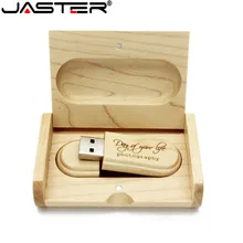 JASTER деревянный Usb+ коробка Флешка 4 ГБ 8 ГБ флэш-накопитель 16 ГБ 32 ГБ более 10 шт пользовательская лого реальная емкость USB флешка свадебный подарок