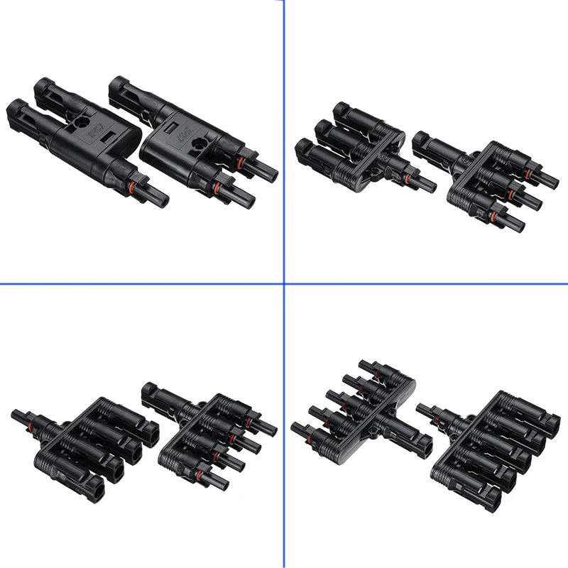 1 пара M/FM Панели солнечные MC4 2/3/4/5 в 1 т филиал 30A Панели солнечные Разъем Кабельный соединитель комбайнер MC4 панель Разъемы для кабеля