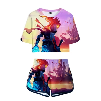

Dead Cells 3D Ultra high definition Print Clothes Casual Summer Sexy Two Pieces sets Women shorts and crop top New Hot Sale suit