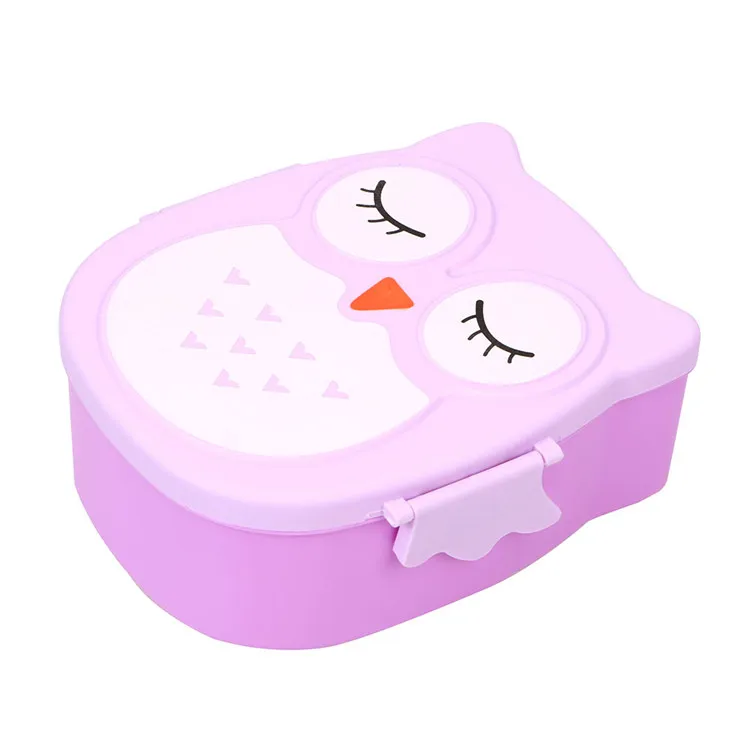 Cartoon Owl Food Container picnic Storage Boxes Portable Bento Box optional Student lunch box