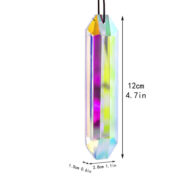 H&D 120 Mm Ab-Colors Crystal Prizms Suncatcher Rainbow Maker Függő Cseppek Medál Az Ablak Csillár Alkatrészek Diy Otthoni Dekoráció - Image 6