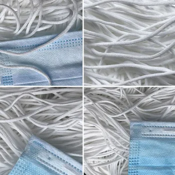 

Elastic Flat Mask Rope Good Quality Round Head Flat Ear with Hollow Spandex Polyester Mask Rope Health Care for DIY Masks