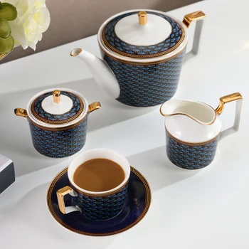 

Phnom Penh Theepot Koffiezetapparaat Bone China Engels Afternoon Thee Pot Thee Set Huishouden Grote Capaciteit Filter Keramische