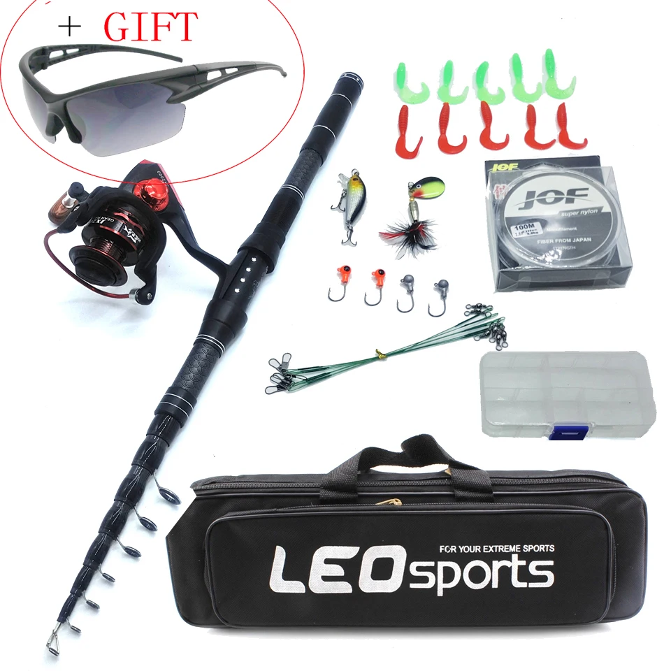 carbon fishing rod combo 1.8-3m boat rock telescopic stick with spinning reel bait lure set line bag travel pole carbon fishing rod combo 1.8-3m boat rock telescopic stick with spinning reel bait lure set line bag travel pole