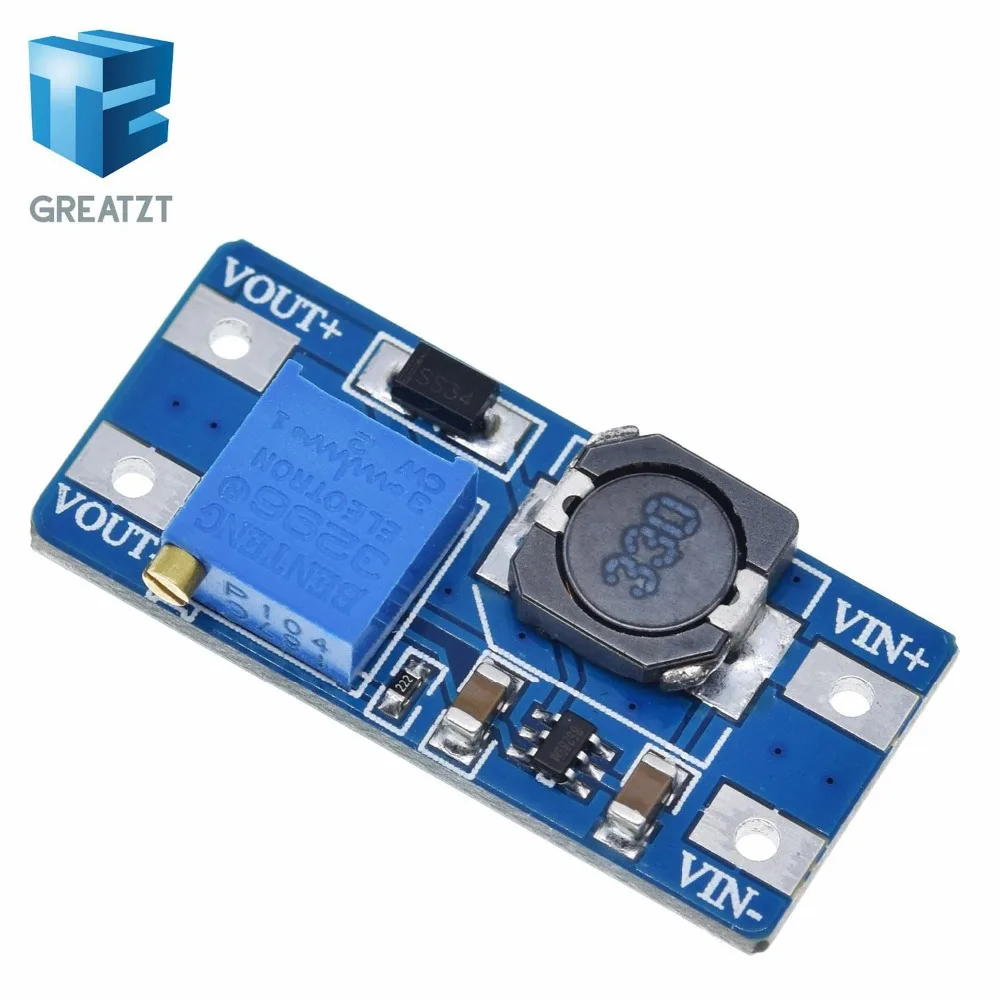 1PCS MT3608 DC-DC Step Up Power Apply Module Booster Power Module MAX output 28V 2A