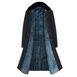 Multi color green and black long coat for cold winter outdoor activities fine materials and fine workmanship