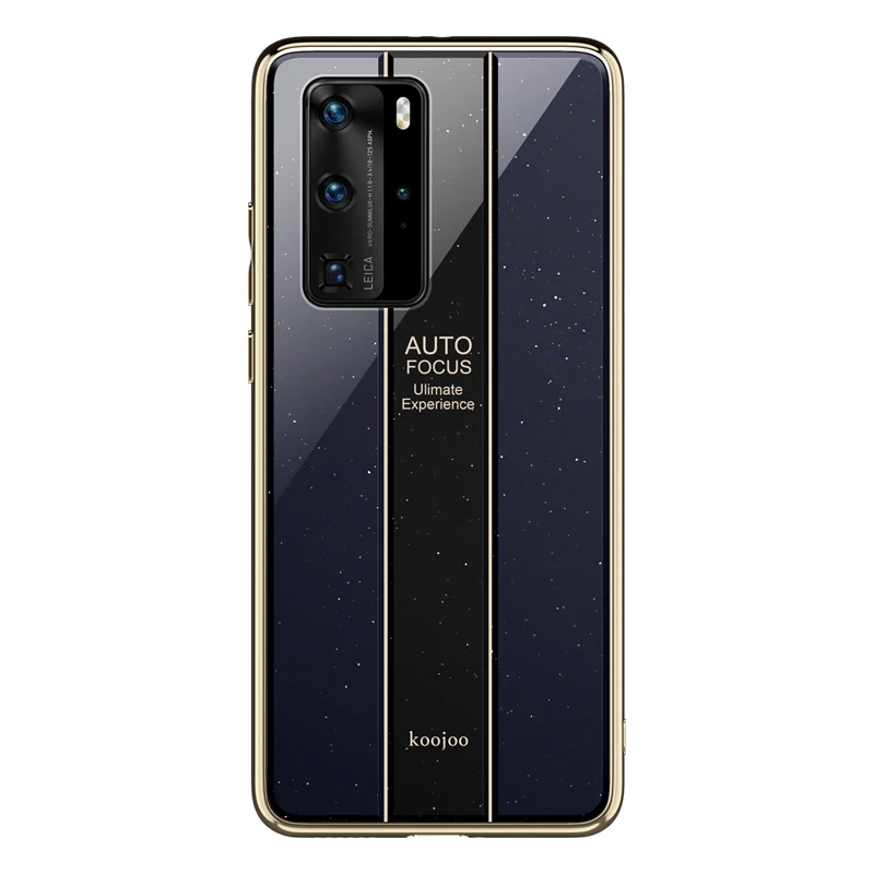 Чехол для Huawei P40 Pro роскошный защитный чехол из ТПУ с краями и твердым оргстеклом