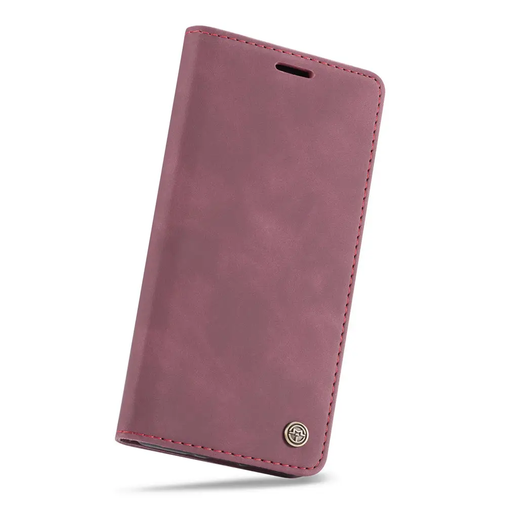 Магнитный чехол на samsung A70s A50s A40s A30s A20s A10s A90 A80 A70 A50 A40 A30 A20 A10 A20E кожаный чехол-портмоне на застежке в стиле ретро чехол - Цвет: Бордовый