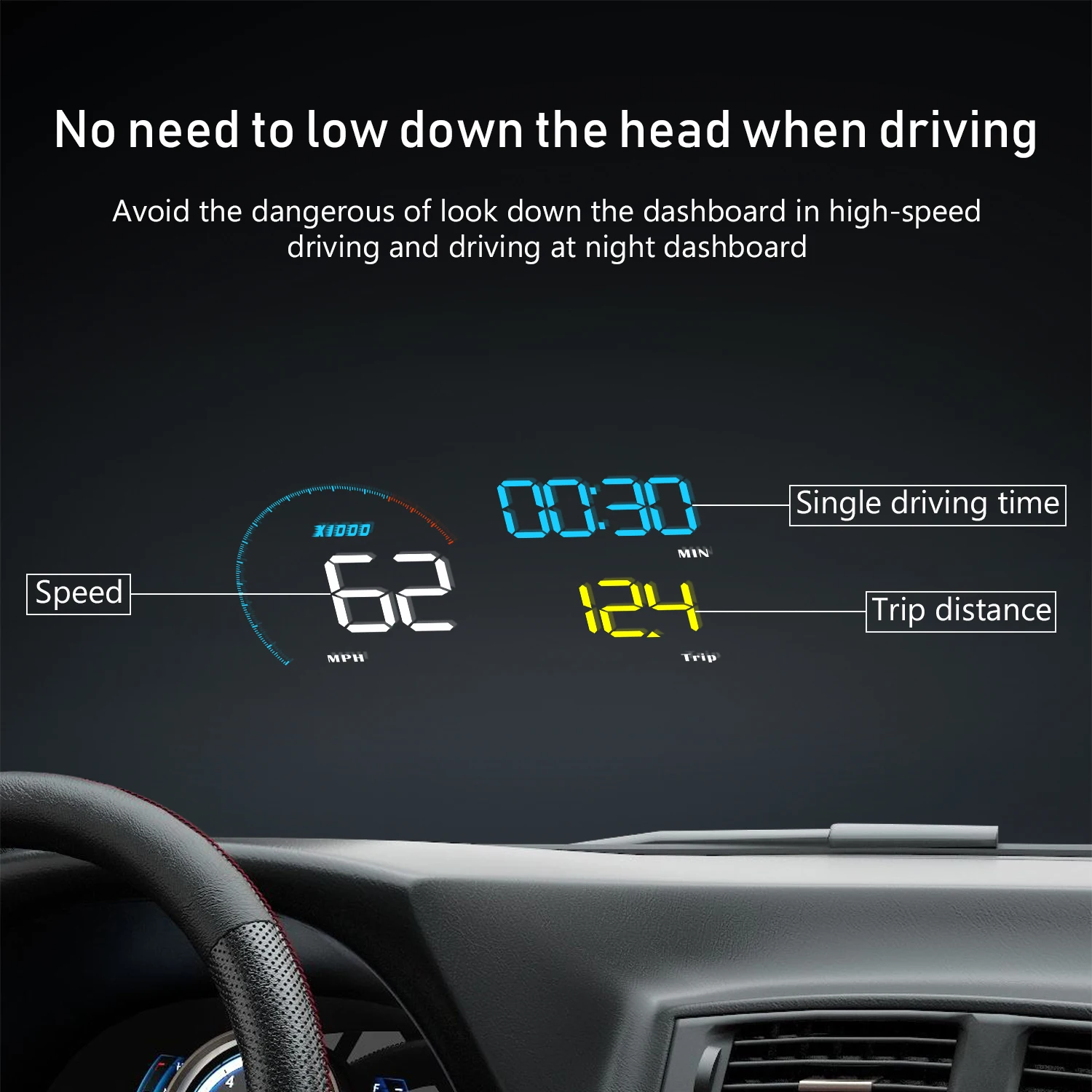 A9 OBD2 ЕС OBD напряжение сигнализации автомобиля HUD Дисплей превышение скорости Предупреждение системы с блендой объектива лобовое стекло проектор