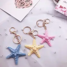 2019 ใหม่แฟชั่นแฟนซีแฟนตาซีปลาดาวพวงกุญแจ Trinket เต่า Keyring สำหรับผู้ชายผู้หญิง Conch Mermaid จี้ Key Chain ของขวัญ(China)