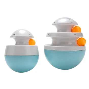 

Plastic Tumbler Food Leak Toy And Track With Ball For Dog Interactive Pet Self Playing Exerciser Dog Toys