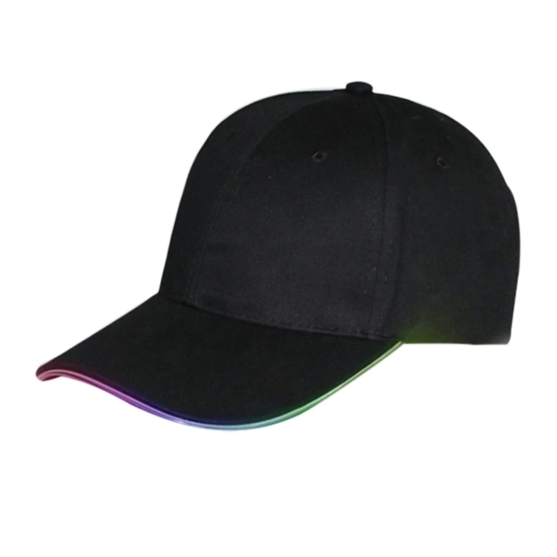 B Colorful Открытый светодиодный для верховой езды Кепки электрическая лампа яркая хлопковая шляпа регулируемая задняя крышка Головные уборы Спортивная Новинка - Цвет: B Colorful