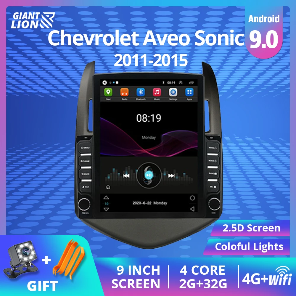 Автомагнитола 2DIN на Android 9 0 для Chevrolet Aveo Sonic 2011 2015 автомобильный мультимедийный