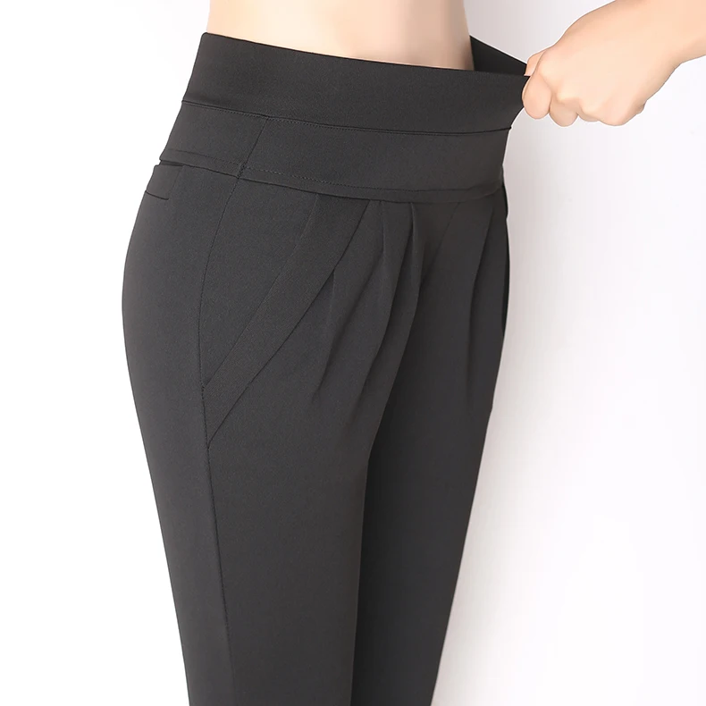 New Autumn Women Casual Loose High Waist Harem Pants Ladies Office Pants Plus Size Trousers S~4XL 5XL 6XL Blue Red Khaki Brown (9)