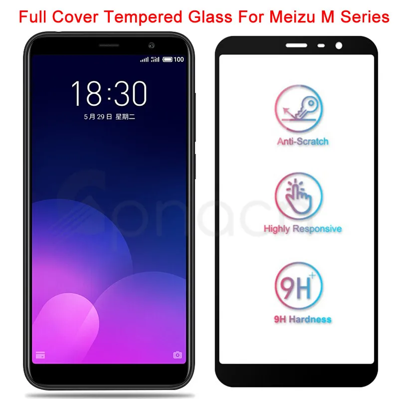 9D закаленное защитное стекло для Meizu M8 Lite M8 M6 M5 Note M6S M6T M5S M5C V8 Pro Защитная пленка для экрана чехол
