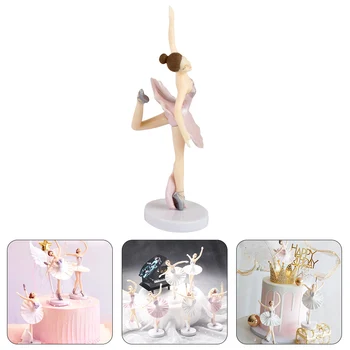 

3 pieces/lot Cute ornaments ballerina girl decorating wedding cake topper bride and groom for party party supplies love gift