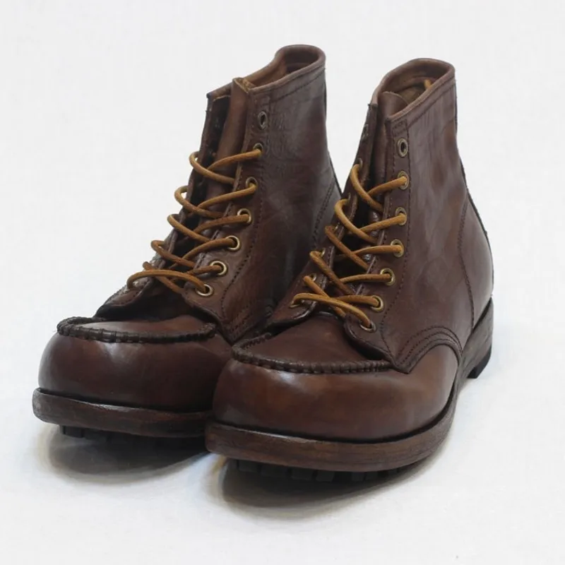 

Ботильоны мужские из натуральной кожи с квадратным носком, в винтажном стиле