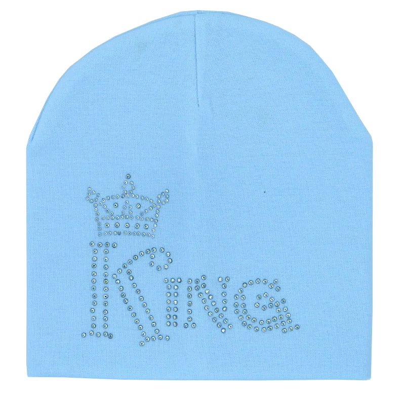 Baby boy and girl hat Autumn winter princess prince diamond Baby girl Hat Boy Cap Kids cotton Beanie bonnet cap Skullies Beanies