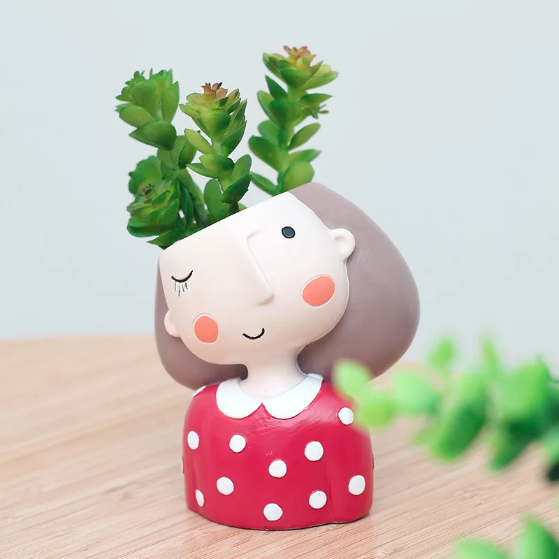 

Kawaii Potted Plants Humanoid Living Room Balcony Courtyard Decoration Small and Medium Mini Spring and Summer Flowerpot