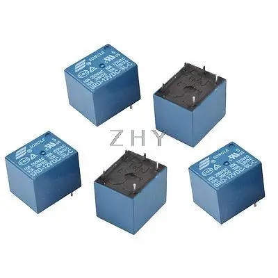 

SRP-12V DC 12V Coil PCB Power Electromagnetic Relay 6 Pins SPDT 5pcs
