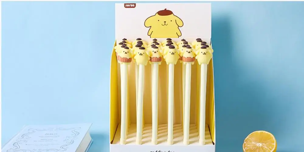 many design cat dog bear monkey christmas Doughnut ice cream penguin frog panda gel pen cartoon black neutral pen 0.5mm 36pc/lot