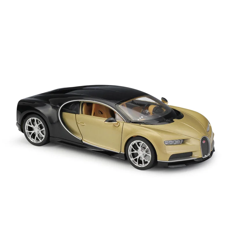 WELLY 1:24 Bugatti Chiron автомобиль спортивный автомобиль моделирование сплав модель автомобиля ремесла Коллекция игрушек инструменты подарок - Цвет: Золотой