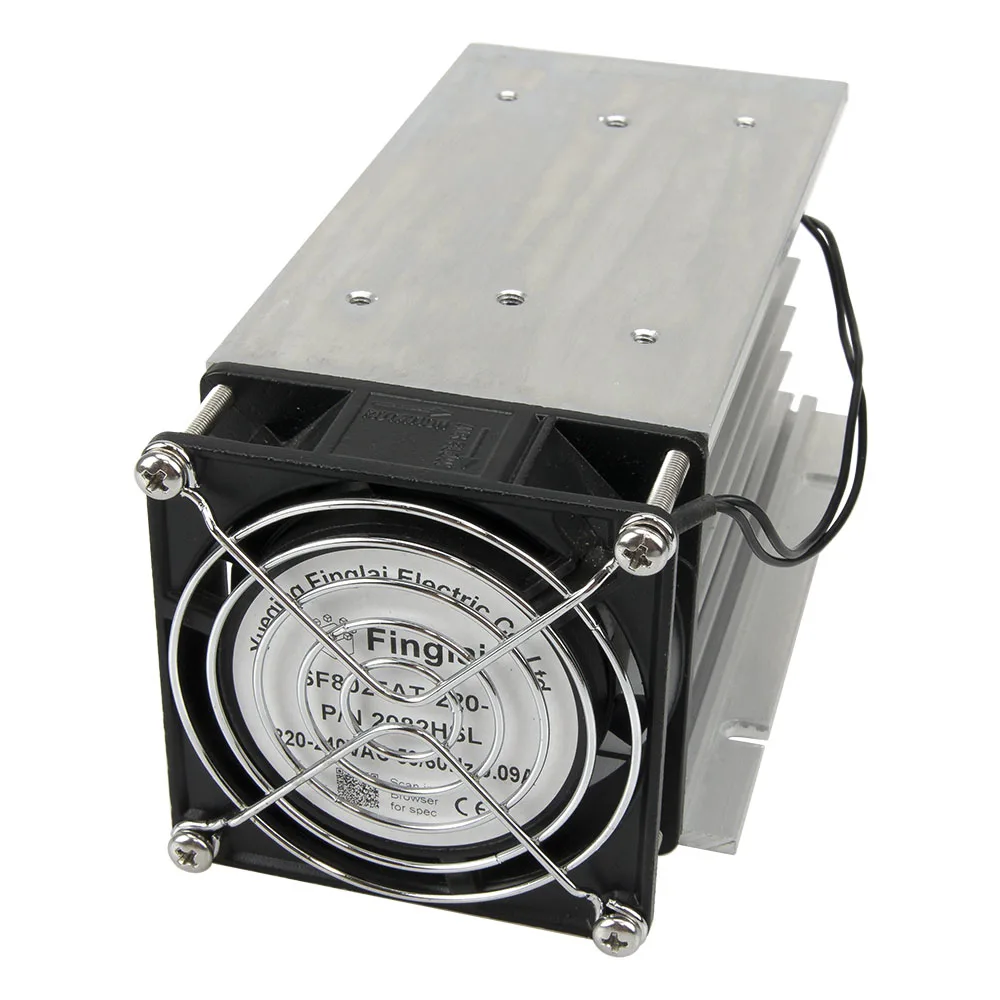 Radiador de Alumínio com Ventoinha de 150 v ac e Capa Protetora-relé de Estado Sólido Trifásico 100 * 80 mm 80a