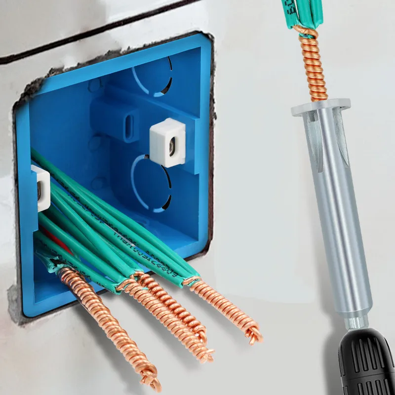 

Automatic Twisted Wire Stripper Rust Remover with Electric Drill Wire Accessories Twisting Tool Cable Crimper Tool