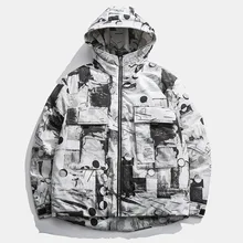 Даже шляпа хлопчатобумажная стеганая одежда мужская сохраняет тепло утолщение Непрерывная система Досуг время хлопок Свободное пальто Рабочая одежда