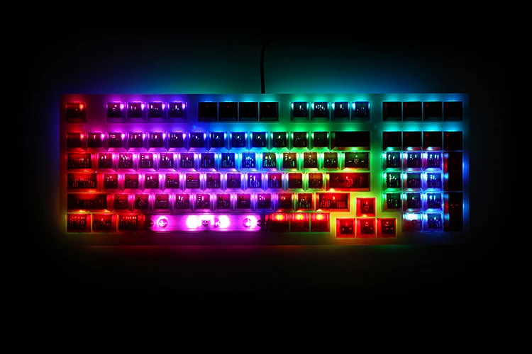 Taihao-atomic Roxo Cúbico Abs Doubleshot Keycap tipo Cúbico Translúcido para Teclado Mecânico Cor Vermelha - Imagem 3