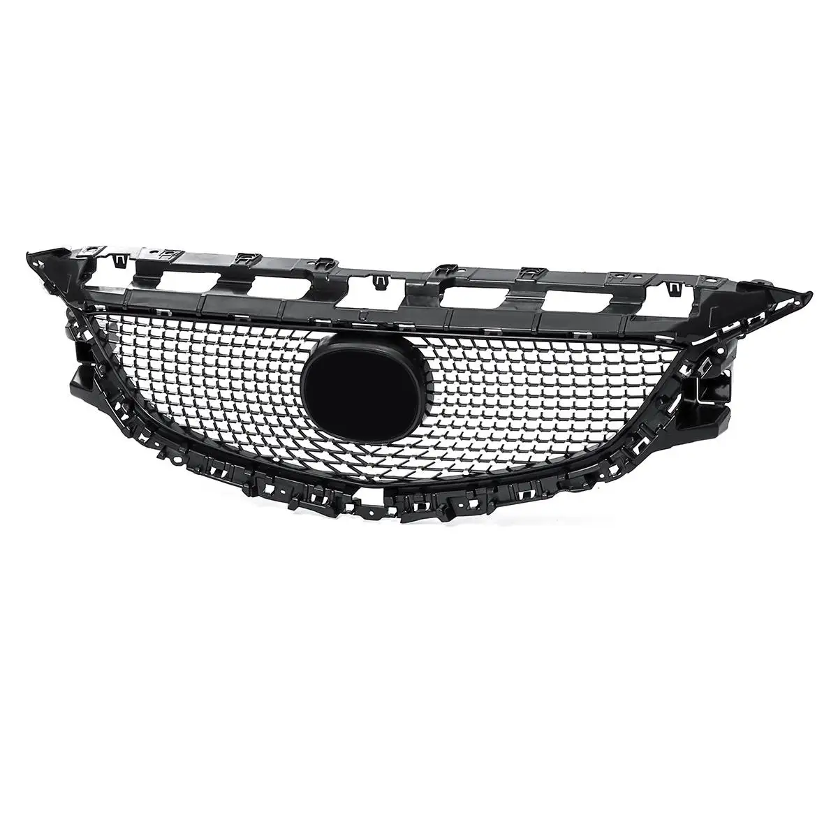 

ABS Mesh Trims Cover Diamond Racing Grille Front Bumper Upper Grill for Mazda 6 atenza 2013 2014 2015 2016 Car-styling