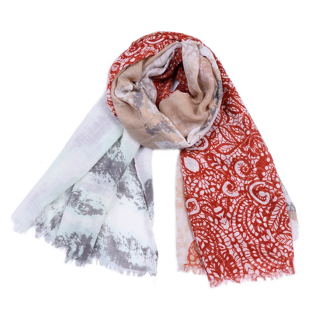 Новые женские весенне-осенние Дизайнерские Длинные богемные этнические мягкие печатные платок на голову с кисточками накидка шаль палантин