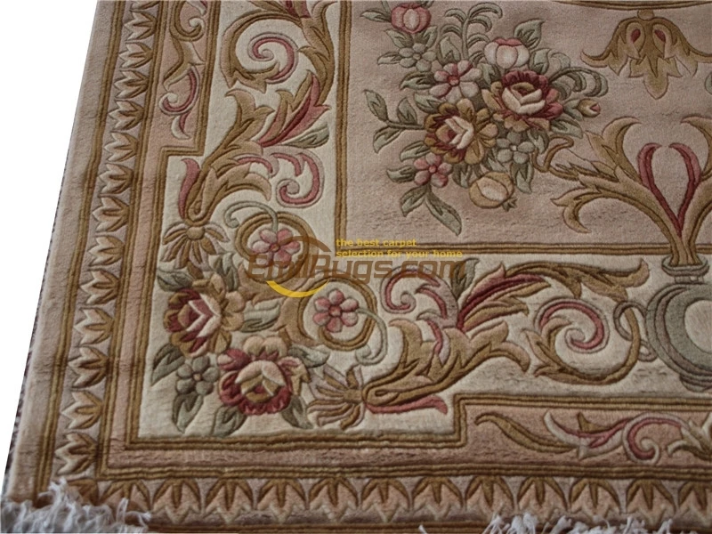 rose carpet for living room french About-knotted Thick Plush Savonnerie 6.4' X 9.51' lx1618 129 gc85savyg28