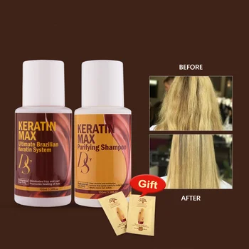 

Free Formalin Keratin for Cruly Hair Cheaper 100ml DS Max Brazilian Keratin Purifying Shampoo Straighten Hair Treatment Gift Set